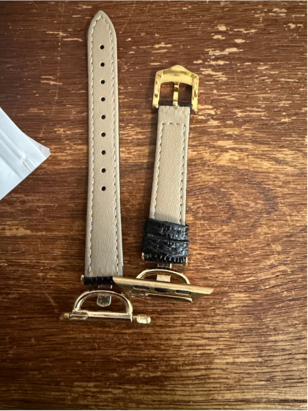 2 Apple Watch Bands 38/40/41mm Boho Brown & Black Gold Rhinestone New - Picture 5 of 5